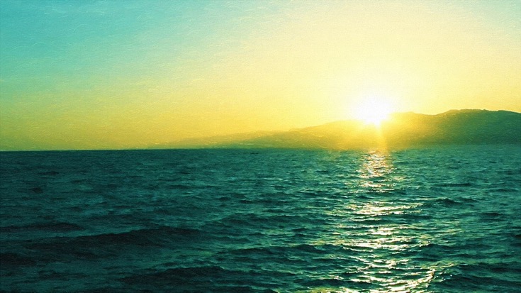 Breathy Blue Sea Sunset